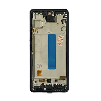 Дисплей з сенсорним екраном (модуль) Samsung A536 A53 5G, чорний з рамкою, з вузьким обідком, OLED