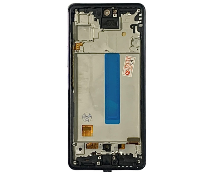 Дисплей з сенсорним екраном (модуль) Samsung A536 A53 5G, чорний з рамкою, з вузьким обідком, OLED