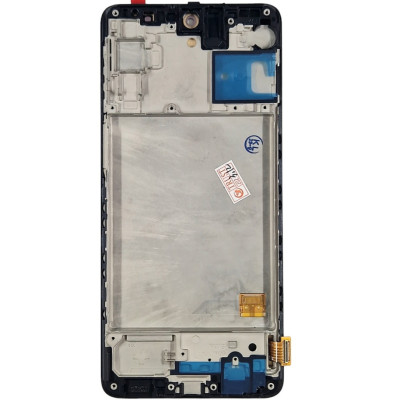 Дисплей з сенсорним екраном (модуль) Samsung M317 Galaxy M31s, чорний з рамкою, з вузьким обідком, OLED