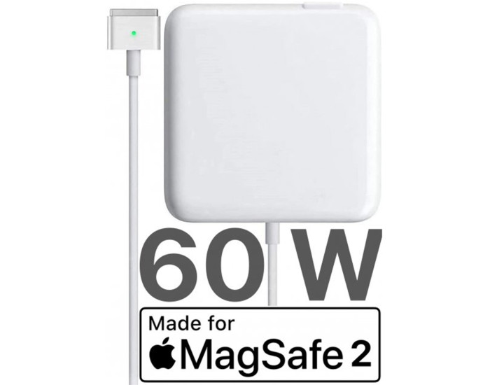 Мережеве зарядний пристрій MacBook Apple Magsafe 2 60W (MD565CHA/A1435) Білий