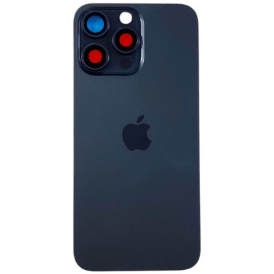 Задняя панель корпуса iPhone 15 Pro Blue Titanium, со стеклом камеры, MagSafe, оригинал