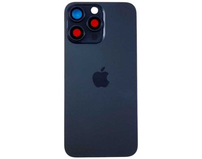 Задняя панель корпуса iPhone 15 Pro Blue Titanium, со стеклом камеры, MagSafe, оригинал