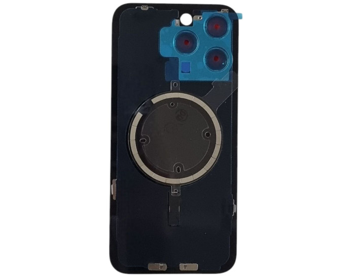 Задняя панель корпуса iPhone 15 Pro Blue Titanium, со стеклом камеры, MagSafe, оригинал