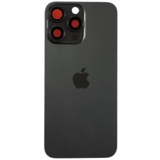 Задняя панель корпуса iPhone 15 Pro Max Black Titanium, со стеклом камеры, MagSafe, оригинал