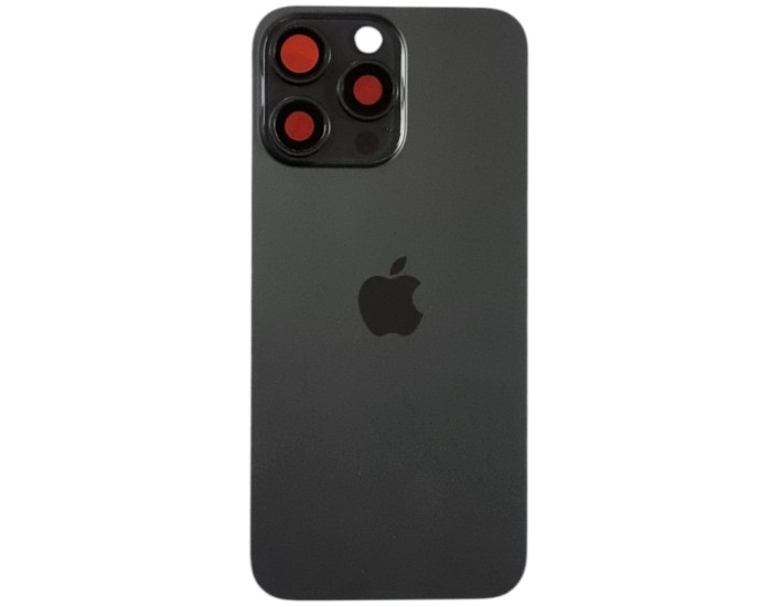 Задняя панель корпуса iPhone 15 Pro Black Titanium, со стеклом камеры, MagSafe, оригинал