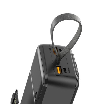 Портативная батарея (Power Bank) Aspor A317 с кабелом (USB/Lightning/Type-C) (22.5W/PD) 30000mAh черный