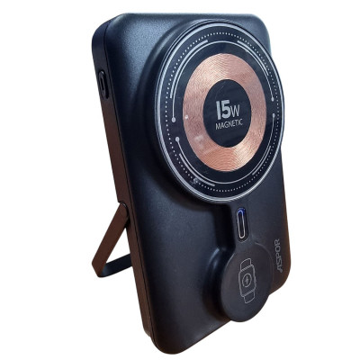 Портативная батарея (Power Bank) Aspor A328 с MagSafe + Charging Smart watch с кабелем (Lightning/Type-C) 10000mAh черный