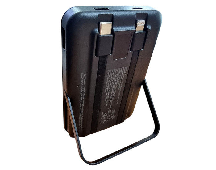 Портативная батарея (Power Bank) Aspor A328 с MagSafe + Charging Smart watch с кабелем (Lightning/Type-C) 10000mAh, черный

