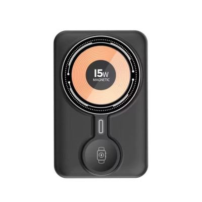 Портативная батарея (Power Bank) Aspor A328 с MagSafe + Charging Smart watch с кабелем (Lightning/Type-C) 10000mAh черный