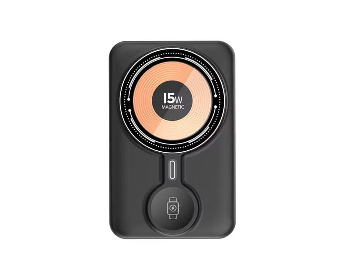 Портативная батарея (Power Bank) Aspor A328 с MagSafe + Charging Smart watch с кабелем (Lightning/Type-C) 10000mAh, черный

