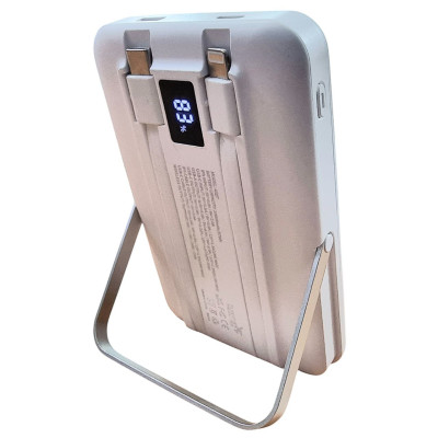 Портативная батарея (Power Bank) Aspor A327 с MagSafe с кабелем (Lightning/Type-C) (37Wh) 10000mAh белый