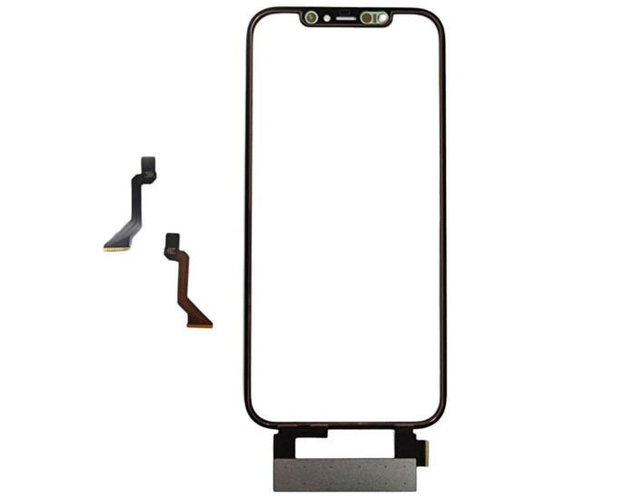 Сенсор Apple iPhone 12 Pro Max, з ОСА, без мікросхеми + шлейф, чорний, оригінал Mitsubishi