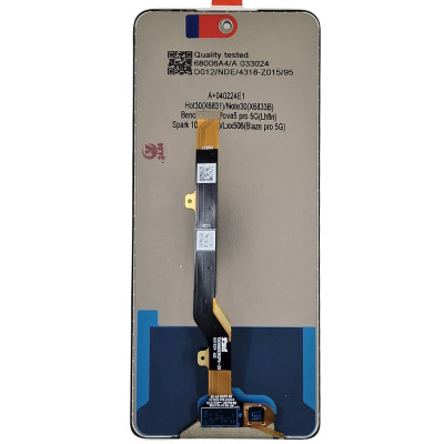 Дисплей с сенсорным экраном (модуль) Tecno Spark 10 Pro (KI7) / Infinix Note 30, черный (Класс B)