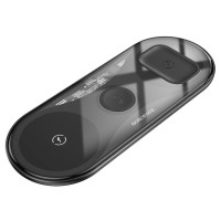 Беспроводная зарядка Borofone BQ19 Powerful 15W 3в1 быстрая зарядка PD/ QC черный