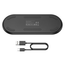 Беспроводная зарядка Borofone BQ19 Powerful 15W 3в1 быстрая зарядка PD/ QC черный