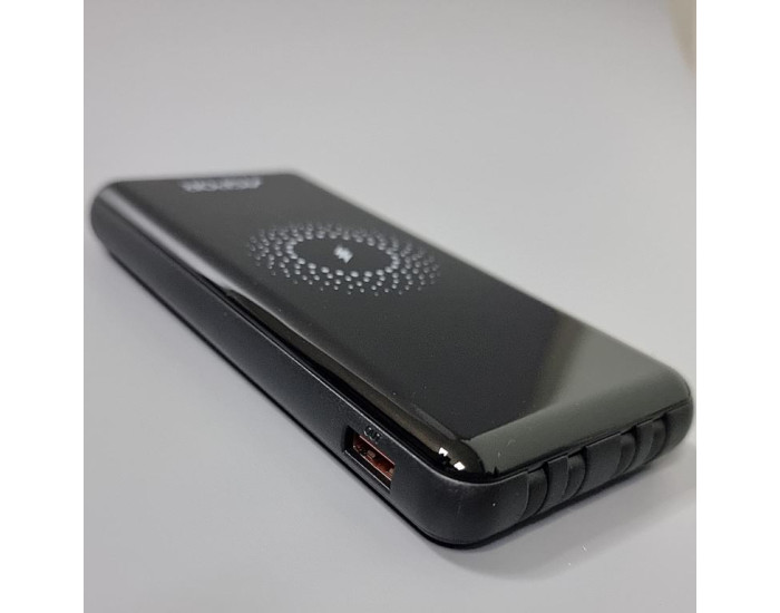 Портативная батарея (Power Bank) Aspor A305 Wireless Charger 10000mAh (QC4.0+PD) 22.5W+ cable USB/Micro/Lightning/Type-C, черный