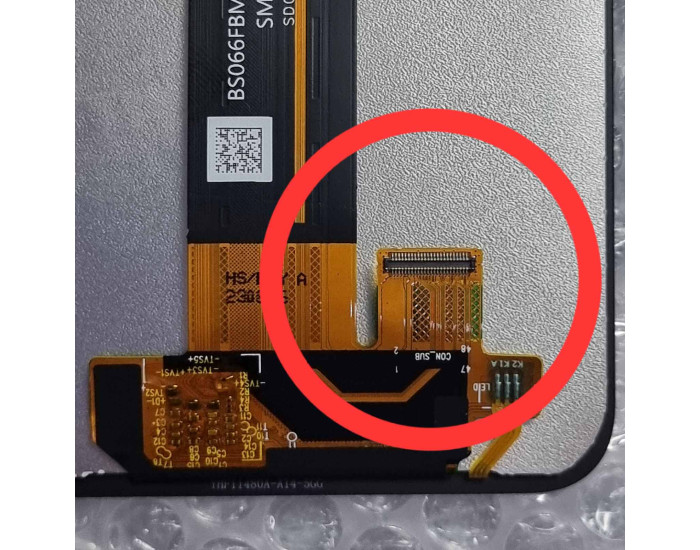 Дисплей с сенсорным экраном (модуль) Samsung A14 5G A145 F, A146 B (big разъем на нижнюю плату) черный
