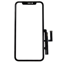 Сенсор Apple iPhone 11, с OCA, с микросхемой, с рамкой, черный, оригинал, Mitsubishi
