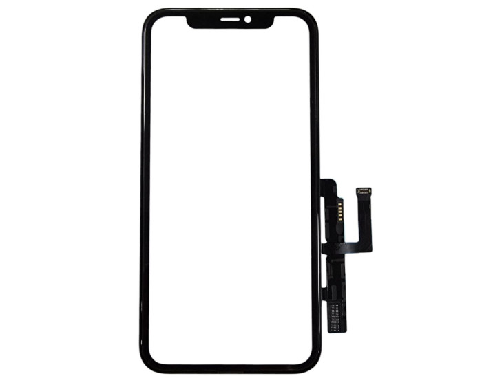 Сенсор Apple iPhone 11, з OCA, з мікросхемою, з рамкою, чорний, оригінал, Mitsubishi