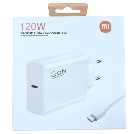 Сетевое зарядное устройство Xiaomi (MDY-12-ES) 120W USB-C + кабель Type-C to Type-C Белый