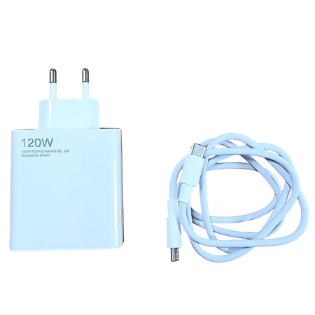 Сетевое зарядное устройство Xiaomi (MDY-12-ES) 120W USB-C + кабель Type-C to Type-C Белый