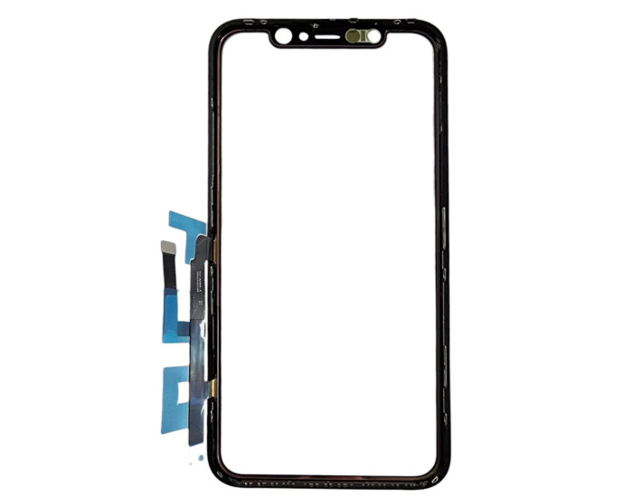 Сенсор Apple iPhone 11, з OCA, без мікросхеми, з рамкою, чорний, оригінал Mitsubishi