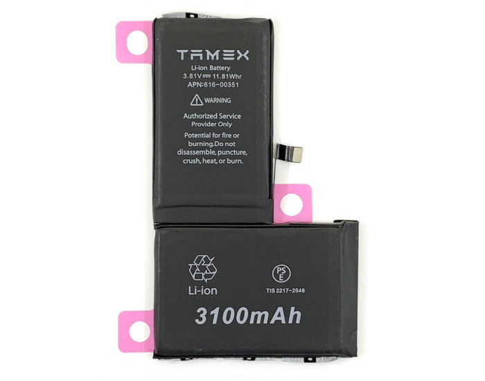 Акумулятор Tamex iPhone X, 3100 mAh, посилена ємність
