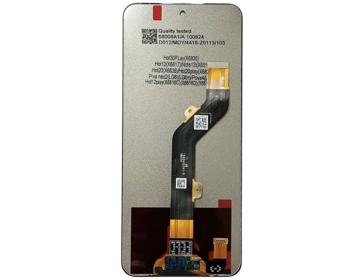 Дисплей с сенсорным экраном (модуль) Infinix Hot 20 (X6826B) черный