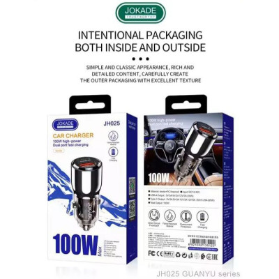 Автомобильное зарядное устройство Jokade JH025 GUANYU PD100W (USB-A 35W + USB-C 65W)