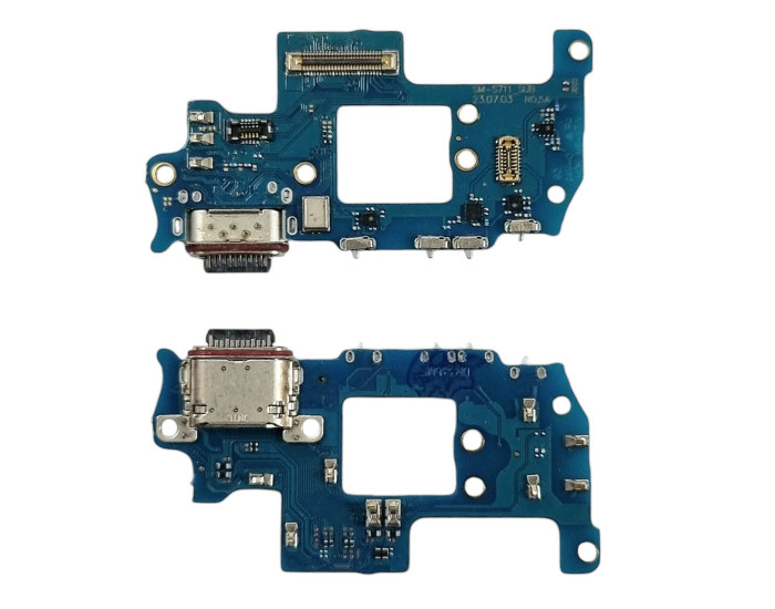 Шлейф для Samsung S711 Galaxy S23 FE, коннектора зарядки с микрофоном, с Sim коннектором, high copy