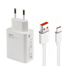 Сетевое зарядное устройство Xiaomi (VCA7GA) 33W USB-A + USB кабель Type-C Белый
