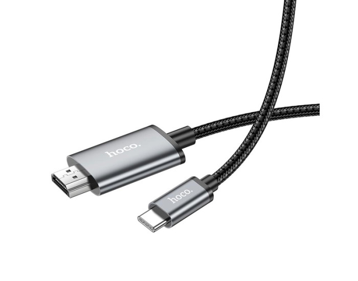 Кабель HDTV HOCO UA27 HD on-screen cable iP to HDTV 2m. Metal Gray