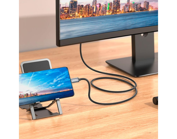 Кабель HDTV HOCO UA27 HD on-screen cable iP to HDTV 2m. Metal Gray