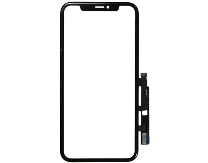 Сенсор Apple iPhone XR, з OCA, з мікросхемою, з рамкою, чорний, оригінал, Mitsubishi