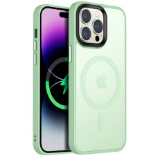 Чехол-силикон Metal Buttons with MagSafe Colorful Apple iPhone 14 Pro Mint