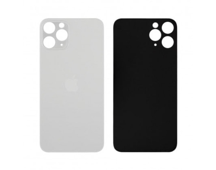 Задняя панель корпуса для iPhone 11 Pro Max, Silver (Big Hole) оригинал