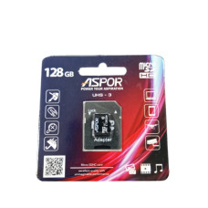 Карта памяти Aspor MicroSDHC 128GB UHS-III (Class 10) + SD adapter