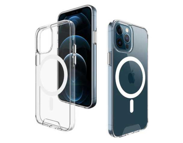 Чехол-силикон Space Magnetic Wireless Charge iPhone 16 Pro Прозрачный