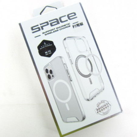 Чехол-силикон Space Magnetic Wireless Charge iPhone 16 Pro Прозрачный