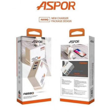 Сетевое зарядное устройство Aspor A858Q (3USB/30W) Белый