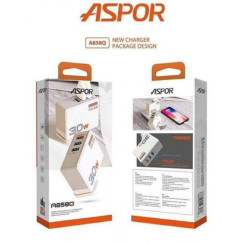 Сетевое зарядное устройство Aspor A858Q (3USB/30W) Белый