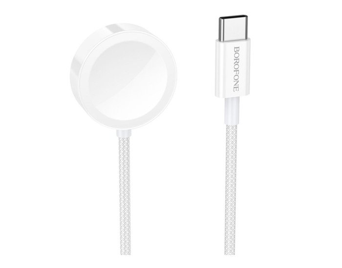 Зарядний пристрій Apple Watch Borofone BQ37 для iWatch / Samsung Type-C. White
