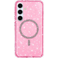 Чехол-силикон Eclipse Sparkle with MagSafe Samsung S24 Plus розовый