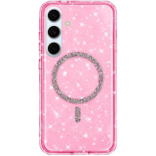 Чехол-силикон Eclipse Sparkle with MagSafe Samsung S24 Plus розовый