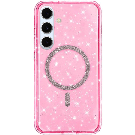 Чехол-силикон Eclipse Sparkle with MagSafe Samsung S24 Plus розовый