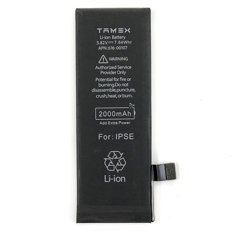 Аккумулятор Tamex iPhone SE, 2000 mAh усиленная емкость