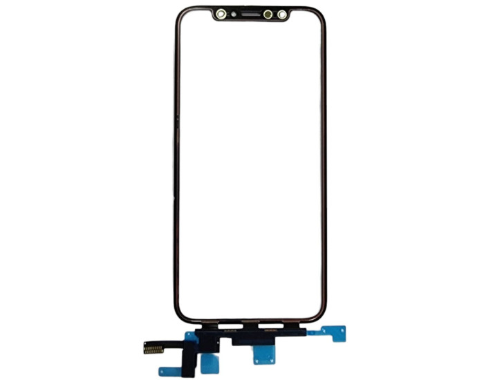 Сенсор Apple iPhone X, з OCA. з коротким шлейфом, чорний. оригінал, Mitsubishi