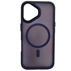 Чехол-силикон Matte Color MagSafe iPhone 16 Plus Темно-фиолетовый