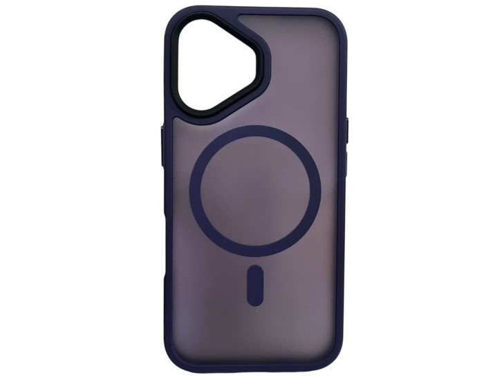Чехол-силикон Matte Color MagSafe iPhone 16 Plus Темно-фиолетовый