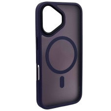 Чехол-силикон Matte Color MagSafe iPhone 16 Plus Темно-фиолетовый